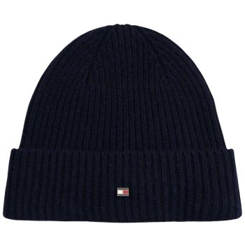Tommy Hilfiger Flag Cashmere Beanie - Blue
