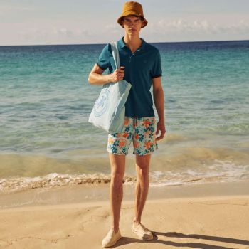 Vilebrequin Short De Bain Jungle Tortues - Bleu