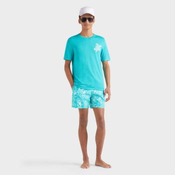 Vilebrequin Moorea Badeshorts Skildpadder - Lyseblå