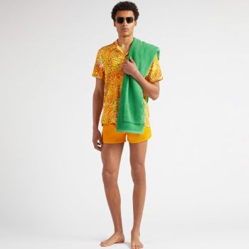 Vilebrequin Pantaloncini da bagno corti solidi - Arancione