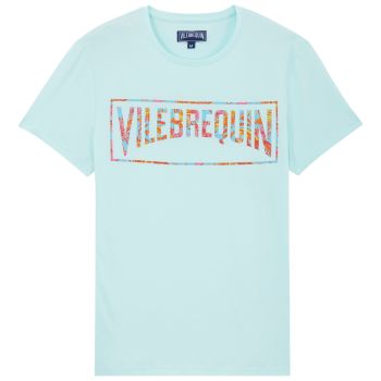 Vilebrequin T-shirt Logo Tahiti Flowers - Blå
