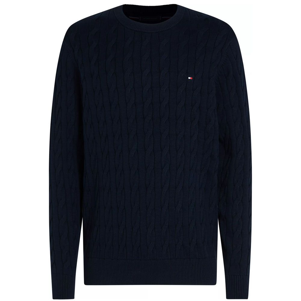 Tommy Hilfiger Classic Cable Knit Jumper - Navy - Small