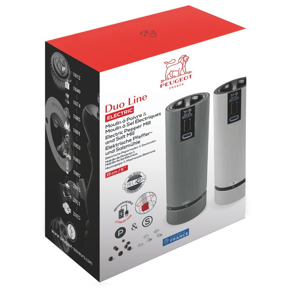 Peugeot Duo Line Electric Pepper & Salt Mill