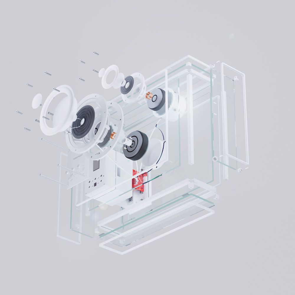 Sound Trasparent Transparent Bluetooth Sound Speakers - White
