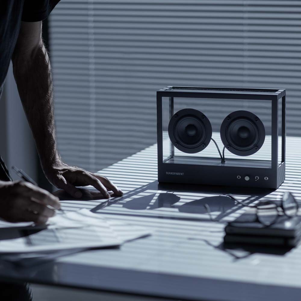 Transparent Small Transparent Bluetooth Speaker - Black