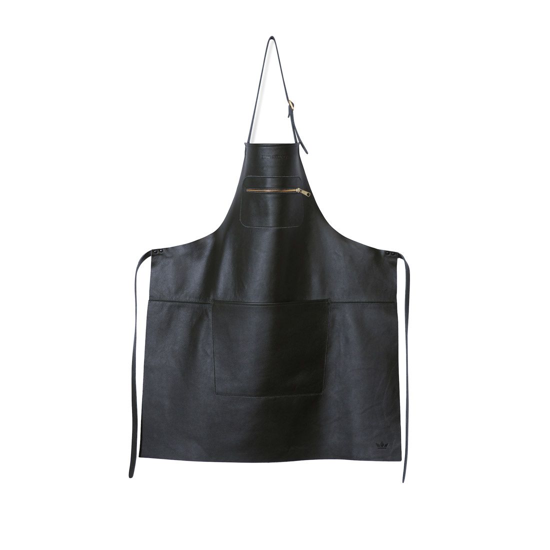 DUTCHDELUXES レザー　エプロン　ブラック apron-zipper-leather-black-