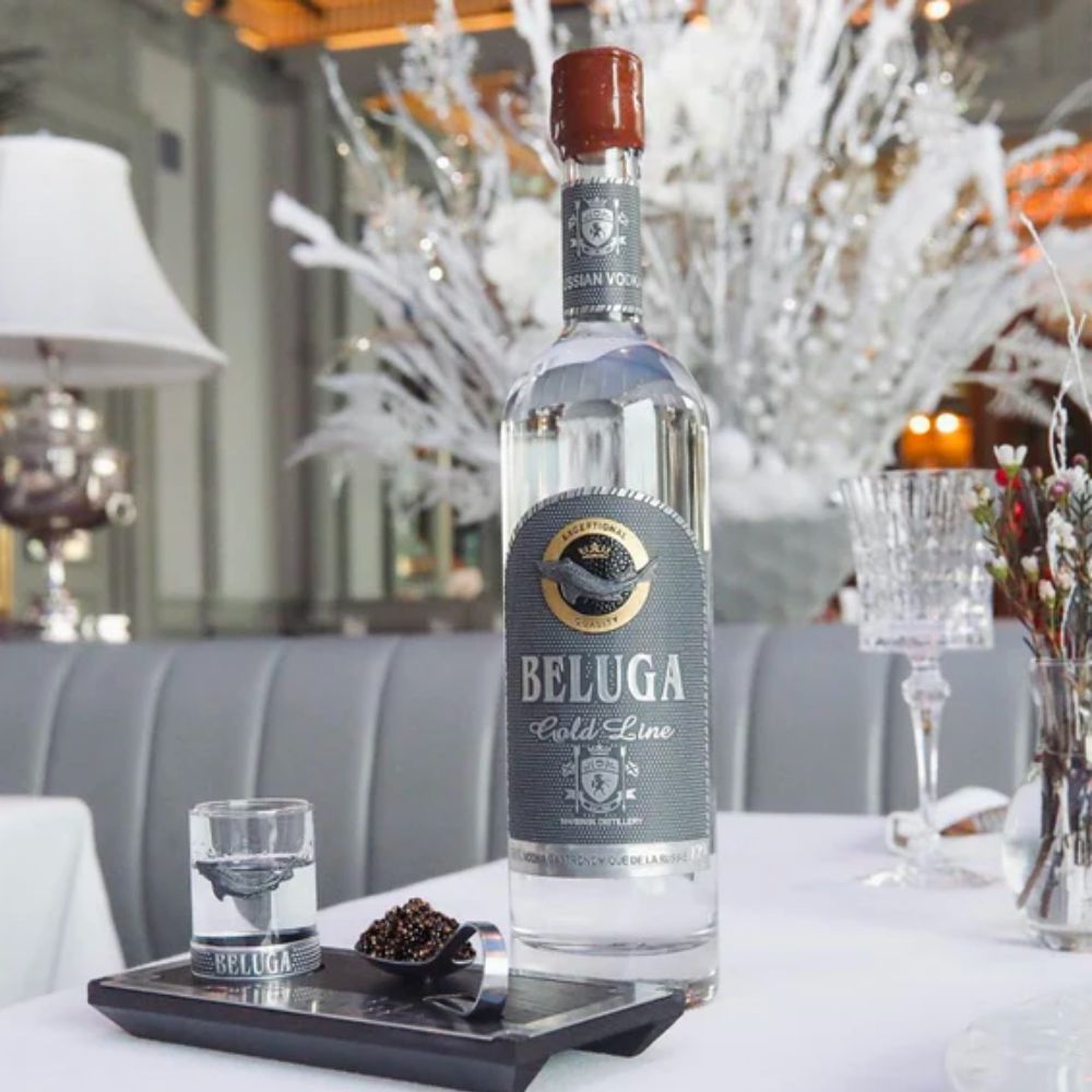 Beluga Gold Line Vodka Lederen Gift Box