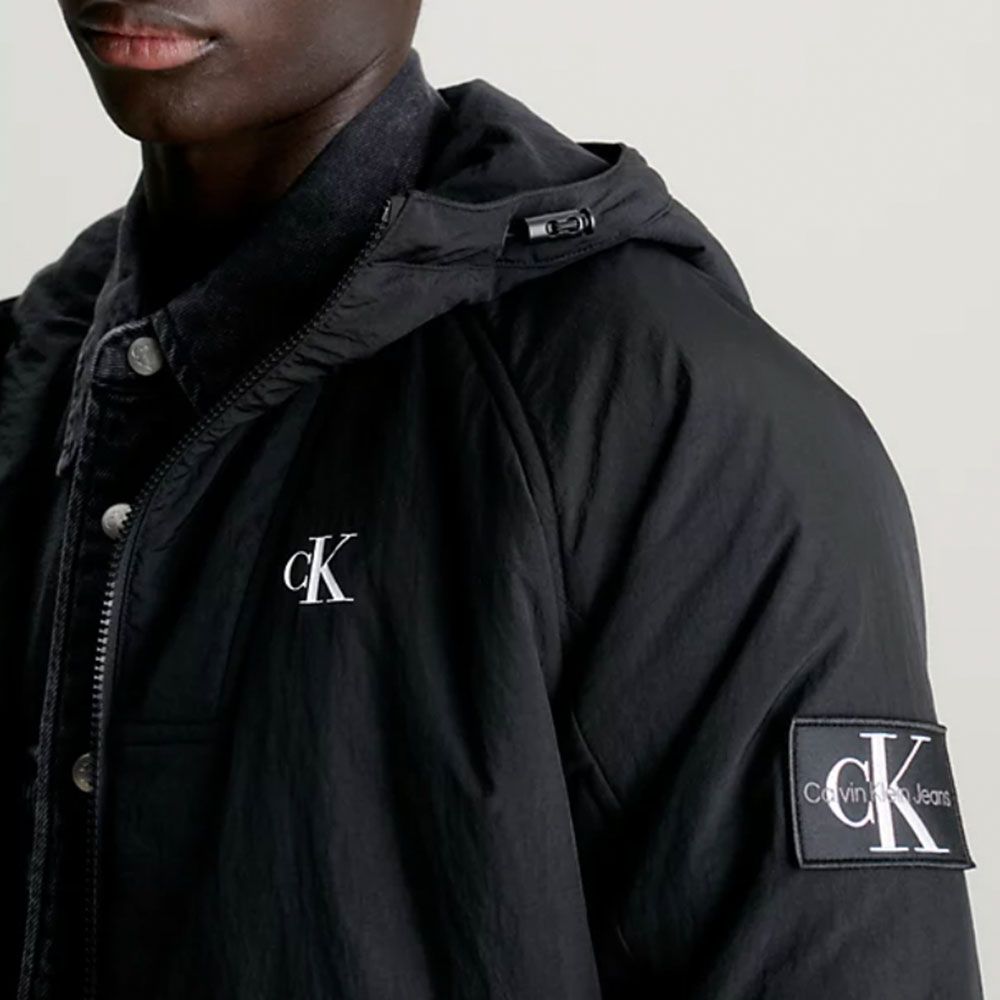 Calvin Klein Padded Jacket With Hood Black