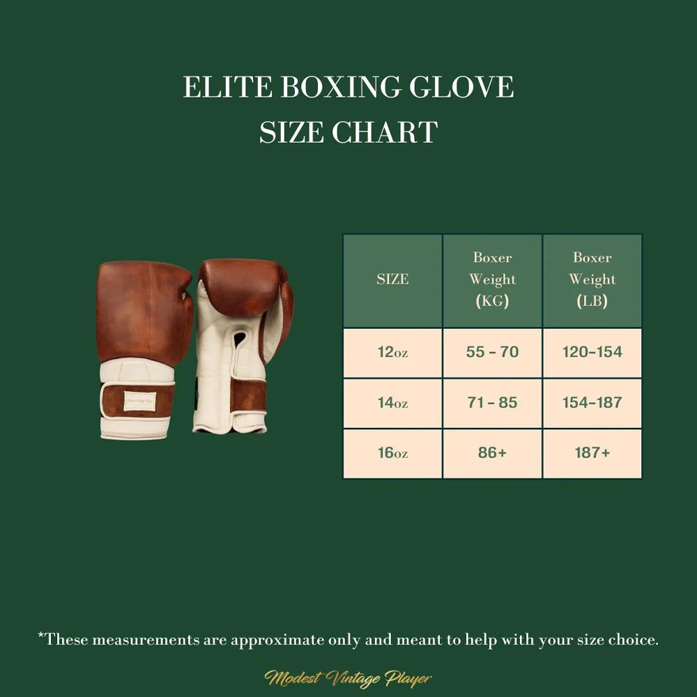 Modest Vintage Player Elite Leather Boxing Gloves - Cream