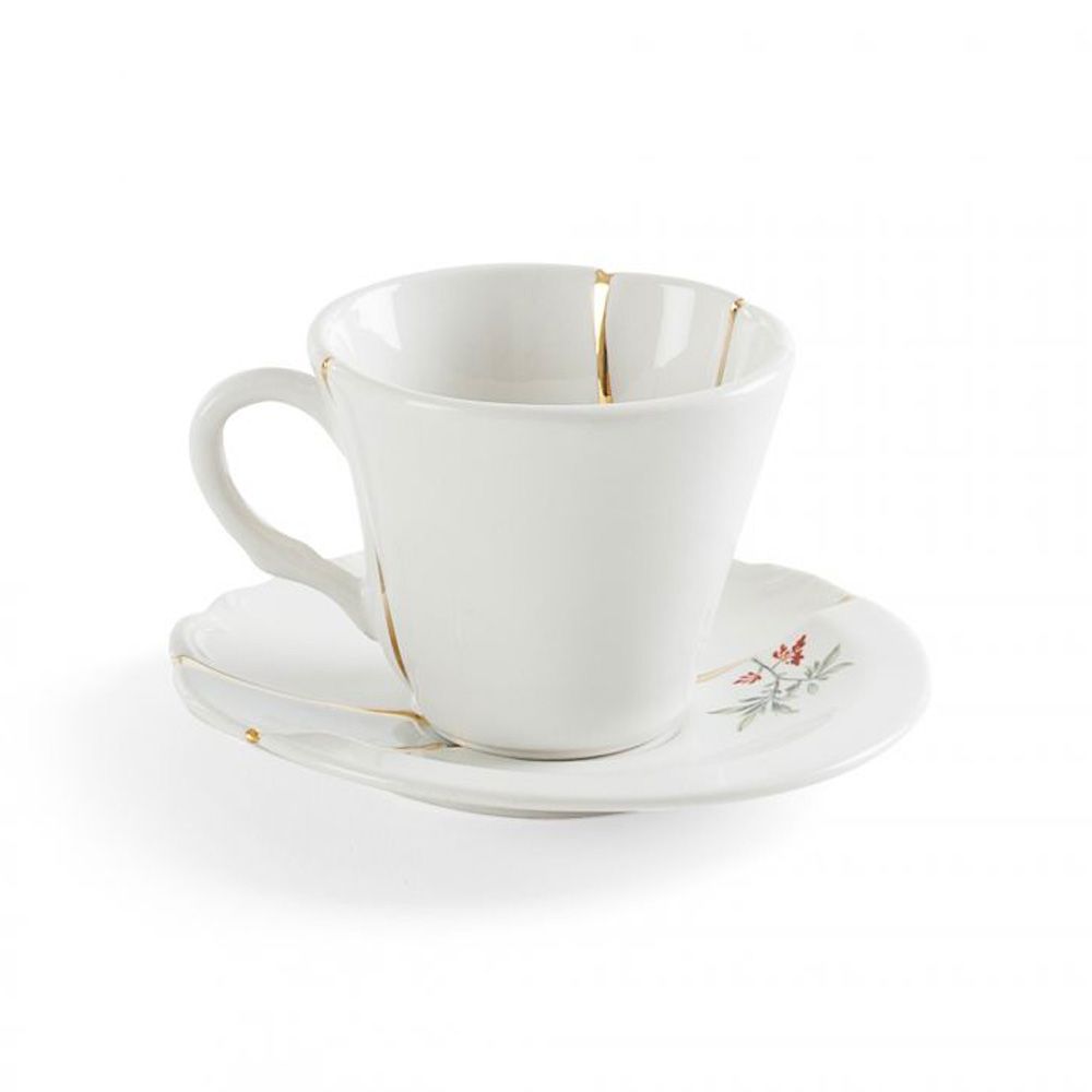 Seletti Kintsugi Taza Mug De Porcelana Y Oro 24 Quilates