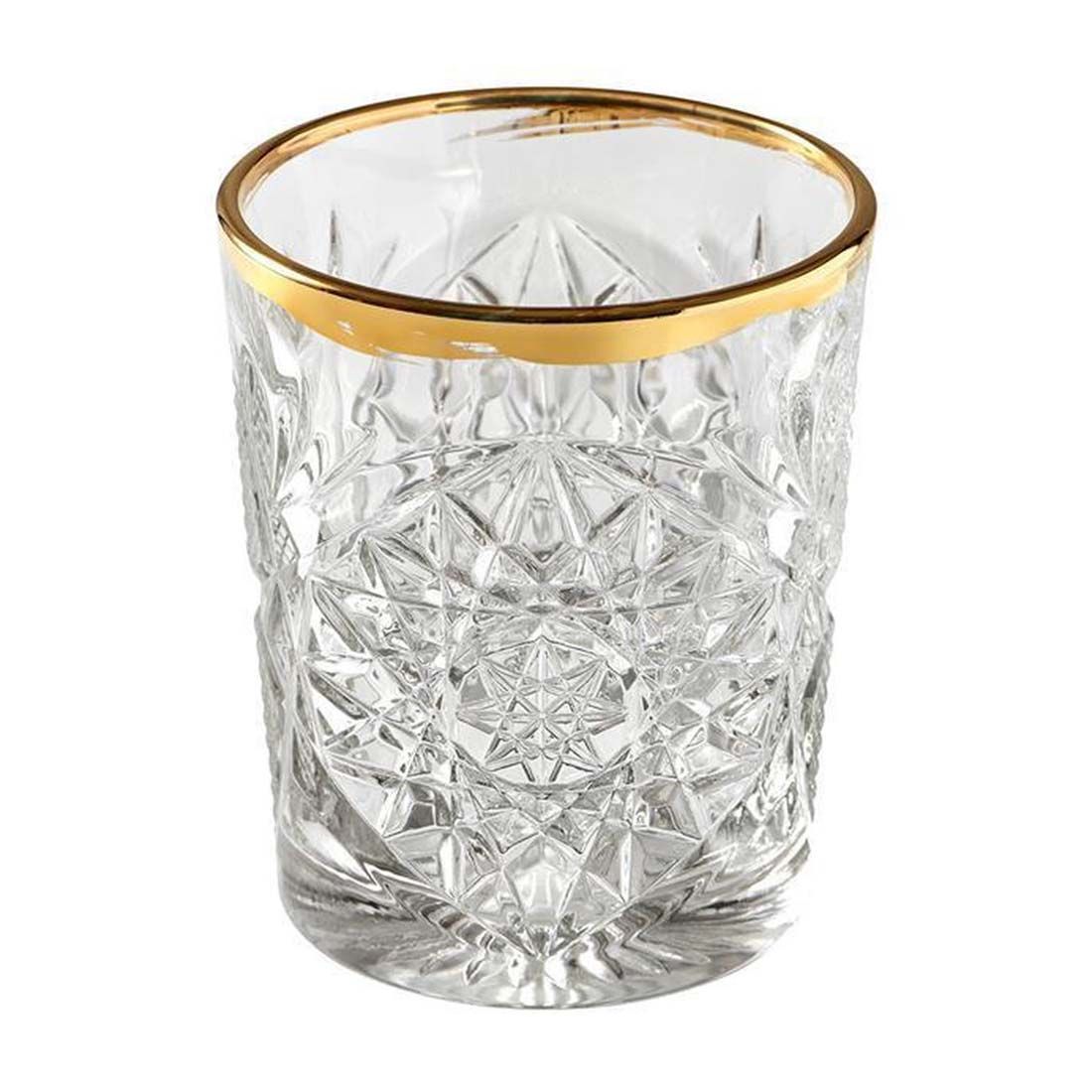 Libbey Hobstar imperfect gold rim tumbler - limited edition
