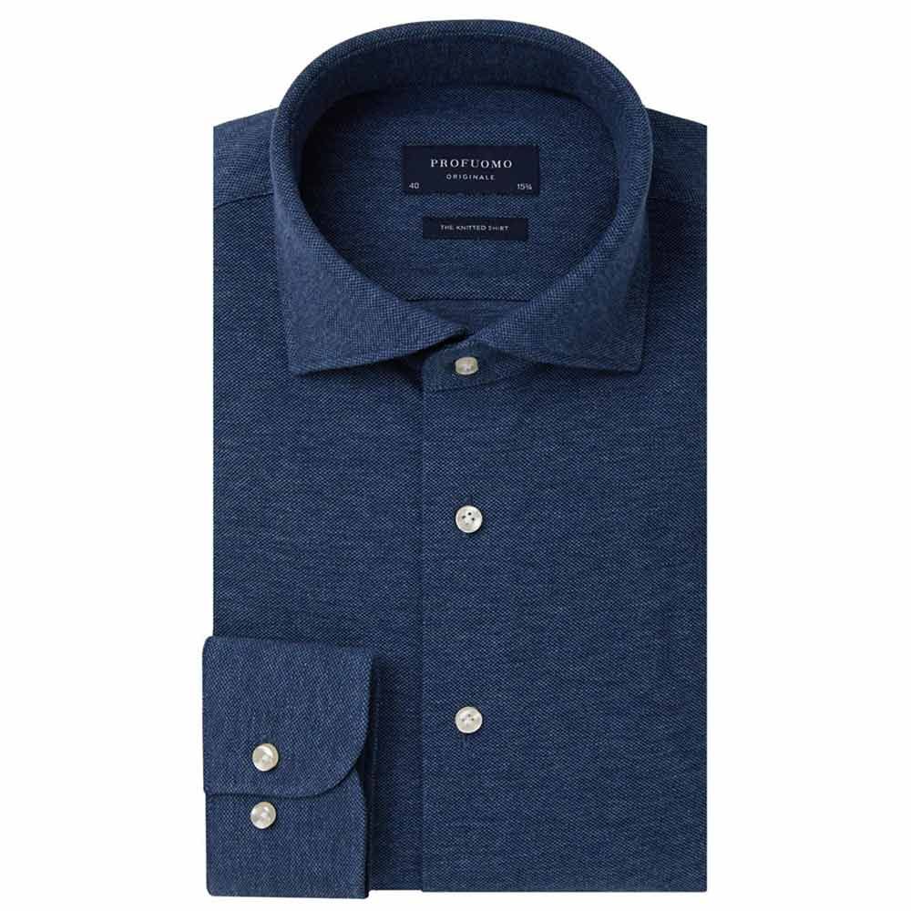 Profuomo Knitted Shirt Indigo