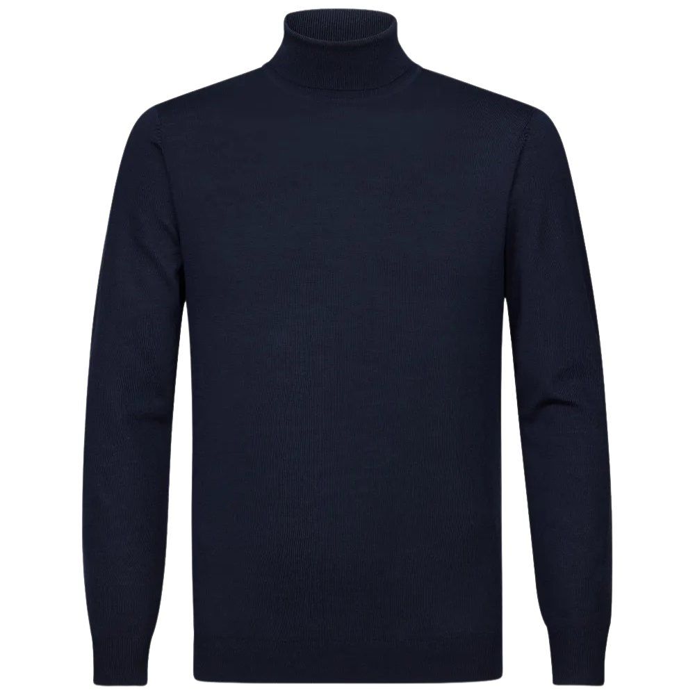 Pull Col Roulé Homme 100% Laine Mérinos - Tricot Doux Slim Fit, Chaleur Naturelle Et Confortable