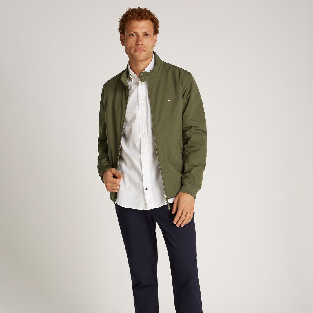 Tommy Hilfiger Relaxed Fit Harrington Jacket Military Green