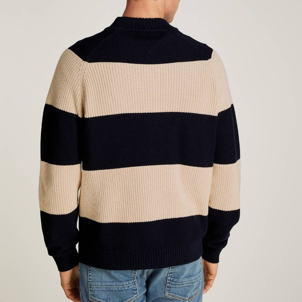Tommy Hilfiger Rugby-Pullover Beige/Marineblau