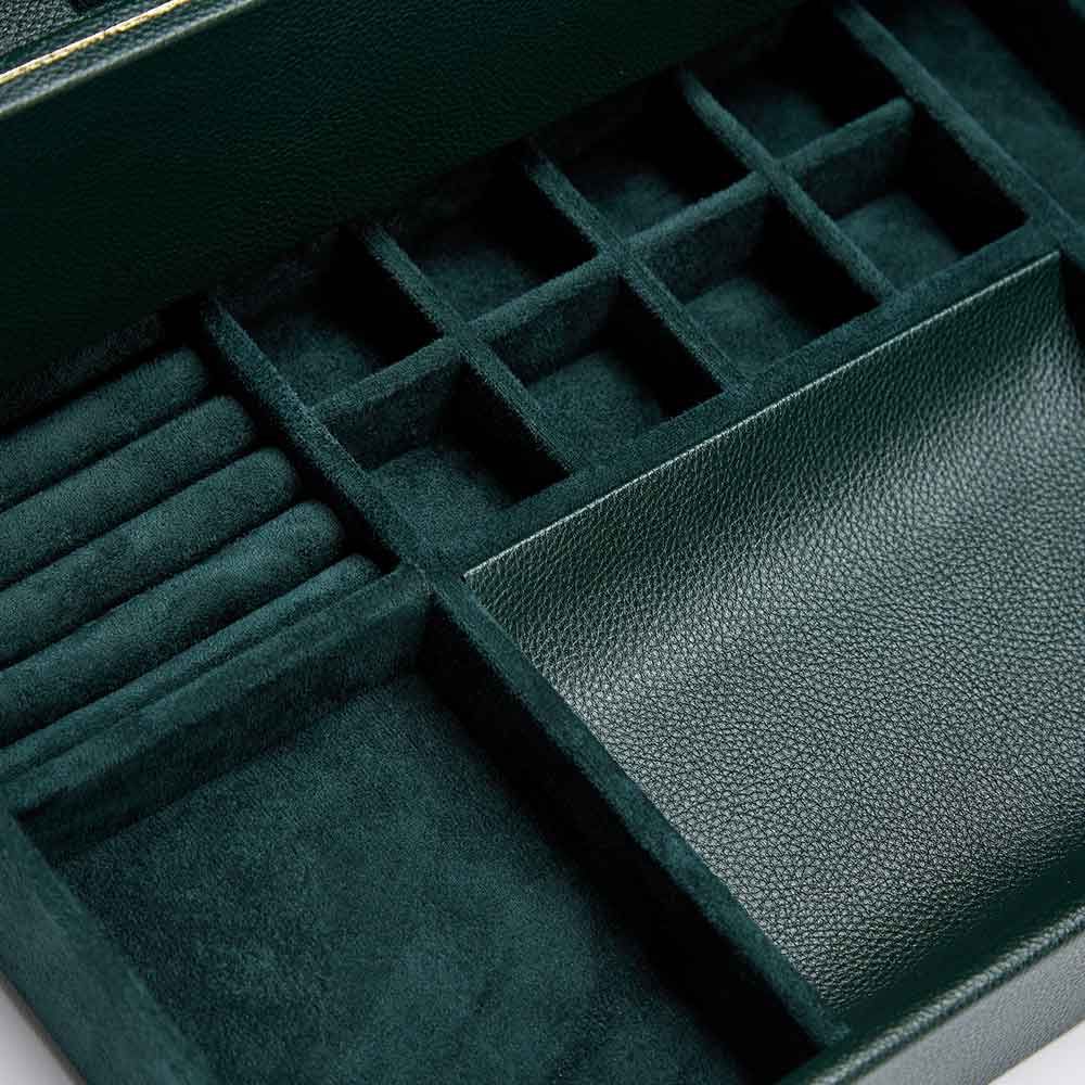 Boîte à Montres WOLF British Racing Green - 10 Montres - Cuir Vert - Neuf (légers Défauts Sur étui)