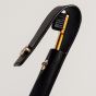 Aurezzi Saffiano Leather Case Flap & Soft Toothbrush - Black