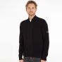Calvin Klein Logo Badge Sweater With Zipper - Black