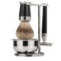 Mondial scheerset Premium Safety razor - silvertip