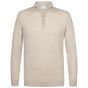 Profuomo Merino Woolen Half-Zip Pullover - Beige