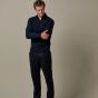 Profuomo Merino Woolen Half-Zip Pullover - Navy