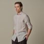 Profuomo Striped Linen Shirt - Beige