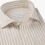 Profuomo Striped Linen Shirt - Beige