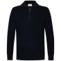 Profuomo Wool Half-Zip Fisherman Sweater - Navy