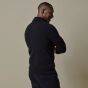 Profuomo Wool Half-Zip Fisherman Sweater - Navy