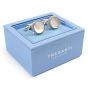 Tresanti round cufflinks mother of pearl