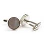 Tresanti round cufflinks mother of pearl
