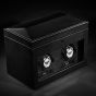 WOLF British Racing Double Watch Winder With Storage - Black