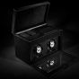 WOLF British Racing Double Watch Winder With Storage - Black