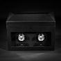 WOLF British Racing Double Watch Winder With Storage - Black