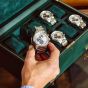 WOLF British Racing Boîte À Montres 10 Pièces Avec Rangement - Vert
