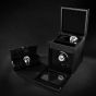 WOLF British Racing Triple Watch Roll - Zwart