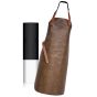 Vintage leather apron rust brown