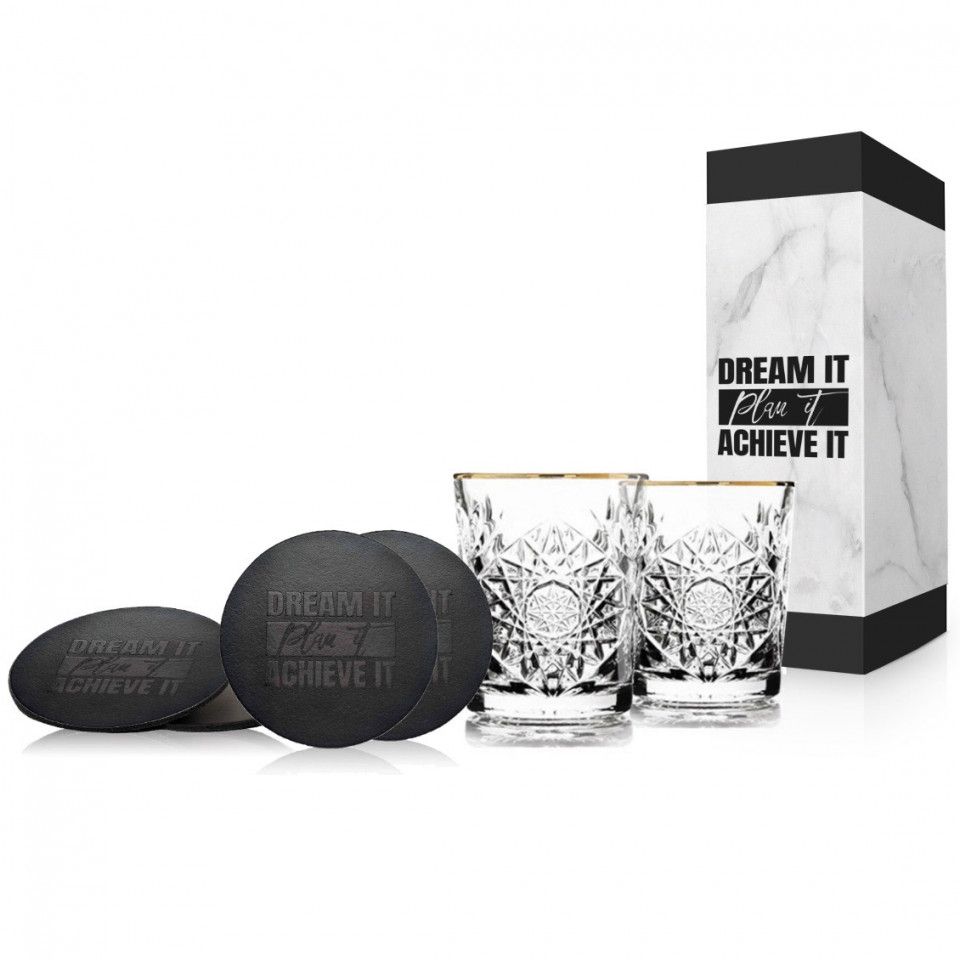 Tumbler & Coaster Set - Zwart