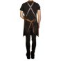 Dutchdeluxes leather apron with suspenders - brown