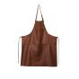 Dutchdeluxes leather apron with zipper brown