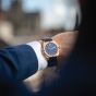 Brunmontagne Representor watch leather strap - gold/blue