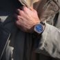 Brunmontagne Representor watch leather strap - gold/blue