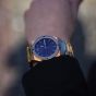 Brunmontagne Representor watch steel strap - gold/blue