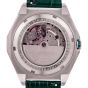Brunmontagne Representor watch leather strap - silver/green 