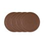 Dutchdeluxes set of 4 leather coasters brown