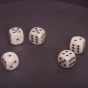 Leather dice board in brown