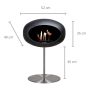 Le Feu Bio Fireplace Ground Steel Low - Stainless Steel