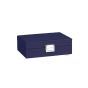 Leather card case box in blue