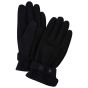 Profuomo Nubuck Leather Gloves - Black
