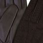 Profuomo Herringbone Leather Gloves - Brown